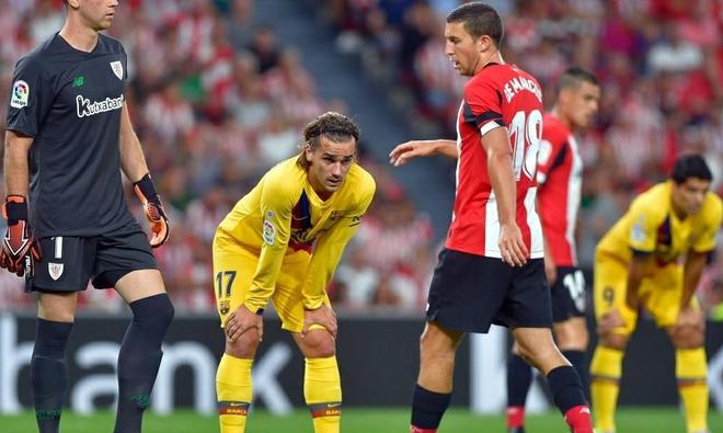 德布劳内在G2比赛中回归赛场风云突变里昂赛后远射贴柱，现场解说直呼：毕尔巴鄂竞技围绕法国杯造点机会